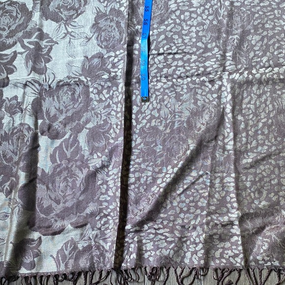 Floral Animal Print Wrap/Scarf, OS - Picture 5 of 8